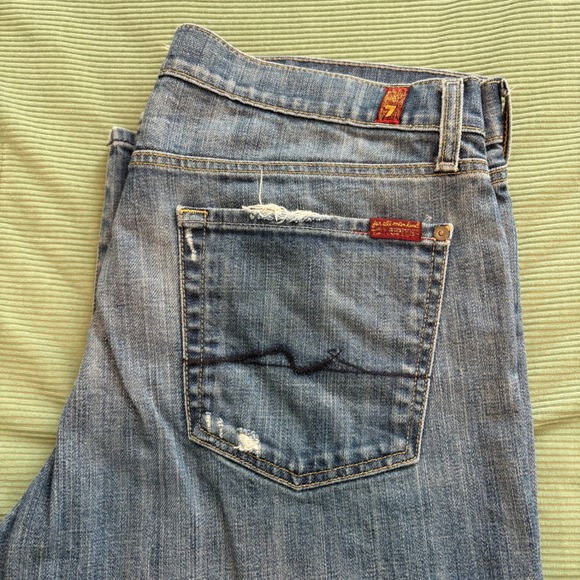 7 For All Mankind Relaxed Fit Denim Jeans Distressed Men's size 36 - Picture 1 of 14